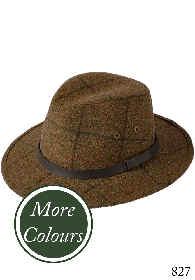 Men's tweed fedora hats on sale